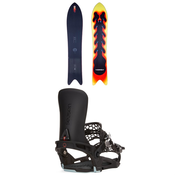 Sims - Solo Snowboard + Season Universal Snowboard Bindings