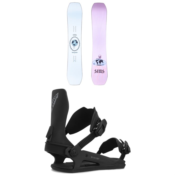 Sims - Undertaker Snowboard + Ride C-6 Snowboard Bindings 2024