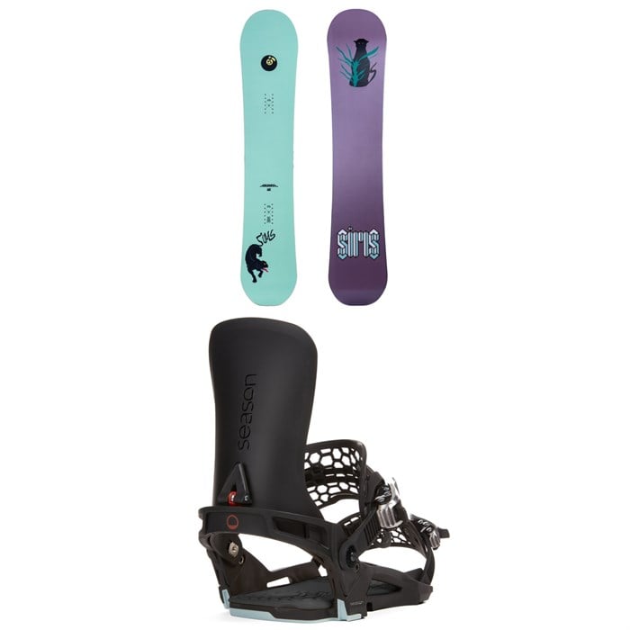Sims - Macrodose Snowboard + Season Universal Snowboard Bindings