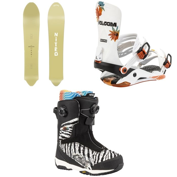 Nitro - Pow Snowboard + Phantom Snowboard Bindings + Skylab Boa Snowboard Boots 2025