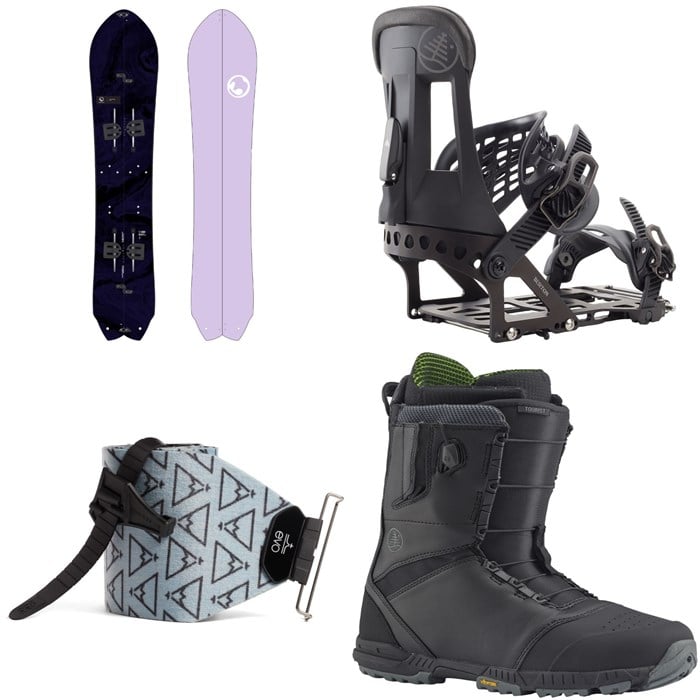 Burton - Fish 3D Splitboard + Hitchhiker Splitboard Bindings  + evo x Pomoca Pro Glide Splitboard Skins + Tourist Snowboard Boots 2025