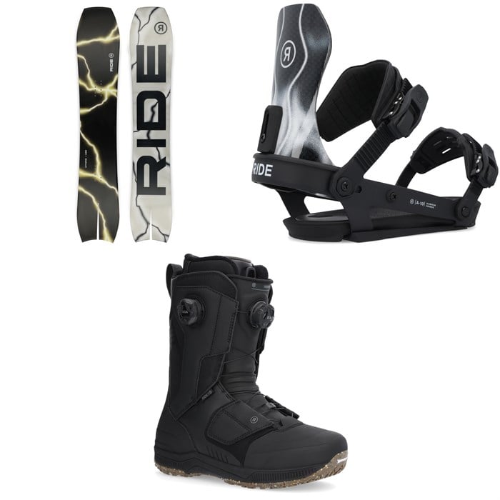 Ride - MTNpig Snowboard + A-10 Snowboard Bindings + Insano Snowboard Boots 2025