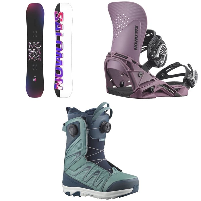 Salomon - Salomon No Drama Snowboard + Hologram Snowboard Bindings  + Ivy BOA SJ Snowboard Boots - Women's 2025