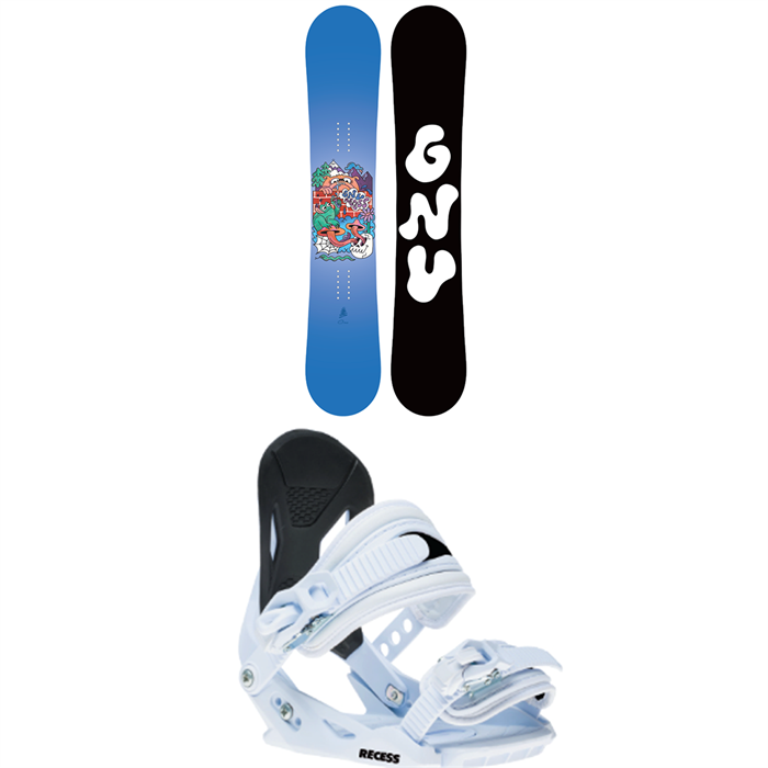 GNU - GNU Recess Grom Snowboard Package - Kids'