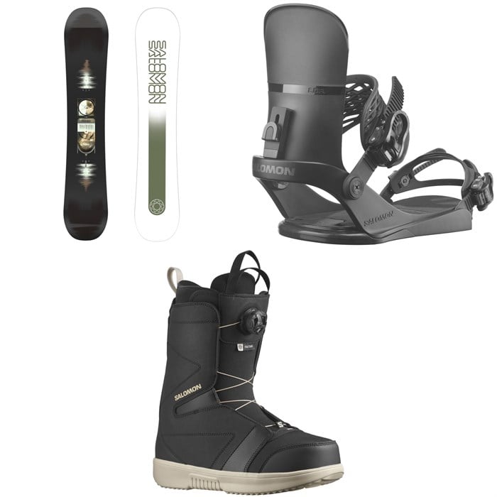 Salomon - Salomon Pulse Snowboard + EDB Snowboard Bindings + Faction Boa Snowboard Boots 2026