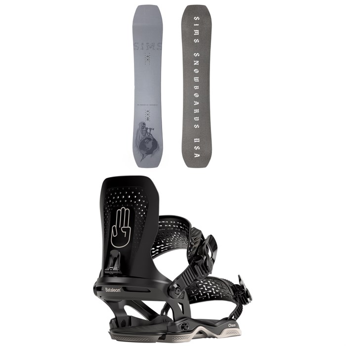 Sims - Undertaker Snowboard + Bataleon Chaos Asymwrap Snowboard Bindings