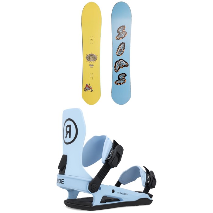 Sims - Nub Snowboard 2023 + Ride C-6 Snowboard Bindings