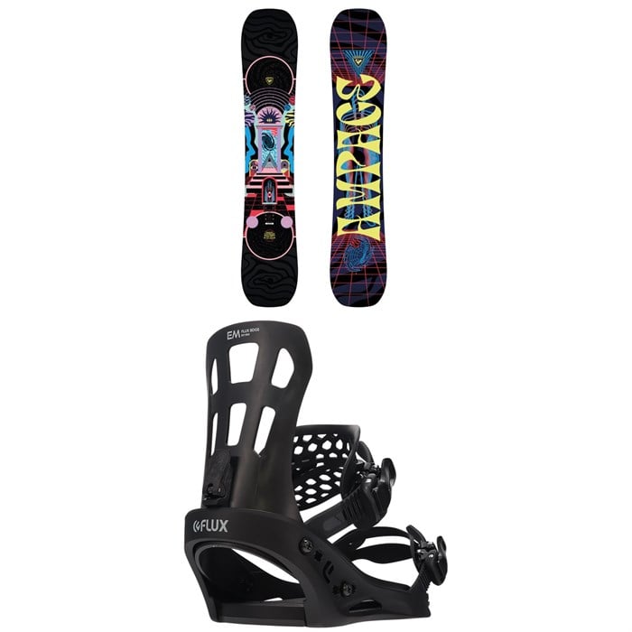 Rossignol - Ampage Snowboard + Flux EM Snowboard Bindings