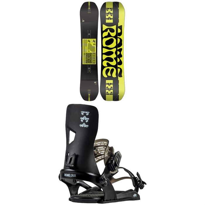 Rome - Mechanic Snowboard + Crux Snowboard Bindings