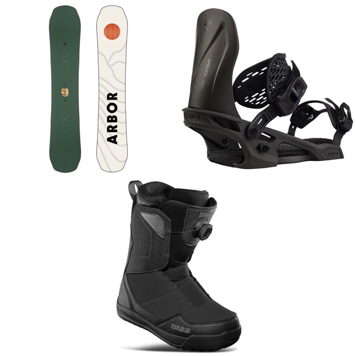 Arbor - Element Decon Snowboard + Spruce Snowboard Bindings + thirtytwo Shifty Boa Snowboard Boots 2025