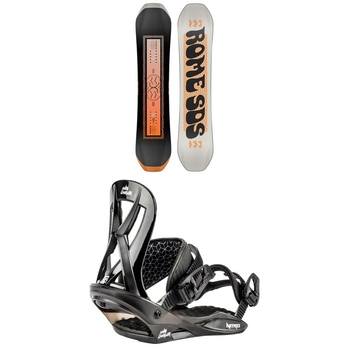 Rome - Minishred Snowboard + Nitro Mini Charger Snowboard Bindings - Kids