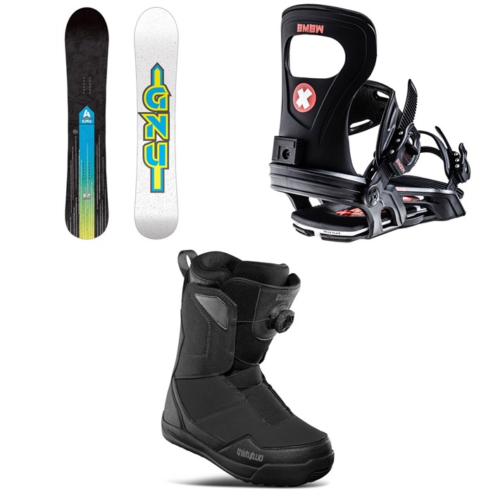 GNU - Antigravity C3 Snowboard + Bent Metal Joint Snowboard Bindings + thirtytwo Shifty Boa Snowboard Boots 2025
