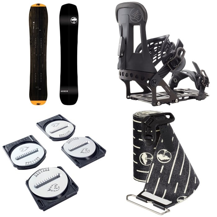 Arbor - Landmark Splitboard + Burton Hitchhiker Splitboard Bindings  + Spark R&D Spark Pucks + Landmark Splitboard Skins 2025