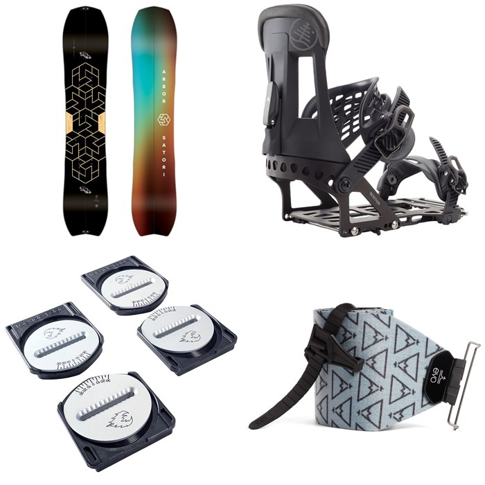 Arbor - Satori Splitboard Splitboard + Burton Hitchhiker Splitboard Bindings  + Spark R&D Spark Pucks + evo x Pomoca Pro Glide Splitboard Skins 2025