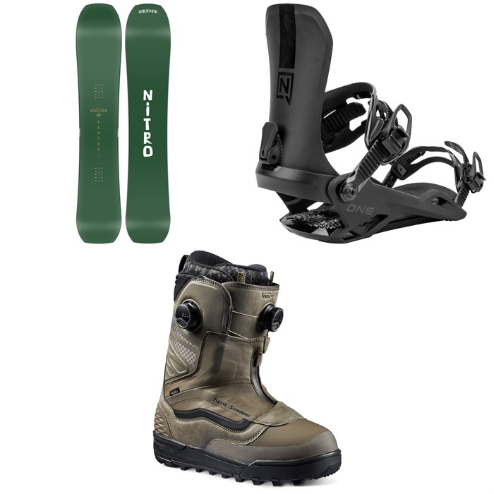 Nitro - Banker Snowboard + One Snowboard Bindings + Vans Verse Snowboard Boots 2025