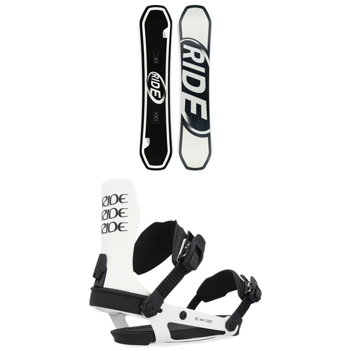 Ride - Zero Snowboard + A-6 Snowboard Bindings 2025