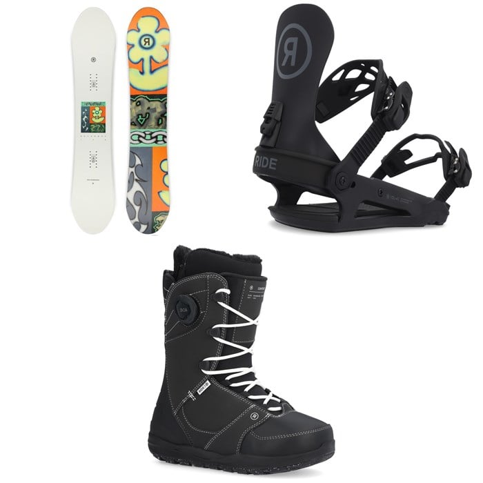 Ride - Saturday Snowboard + CL-4 Snowboard Bindings + Context Snowboard Boots - Women's 2025