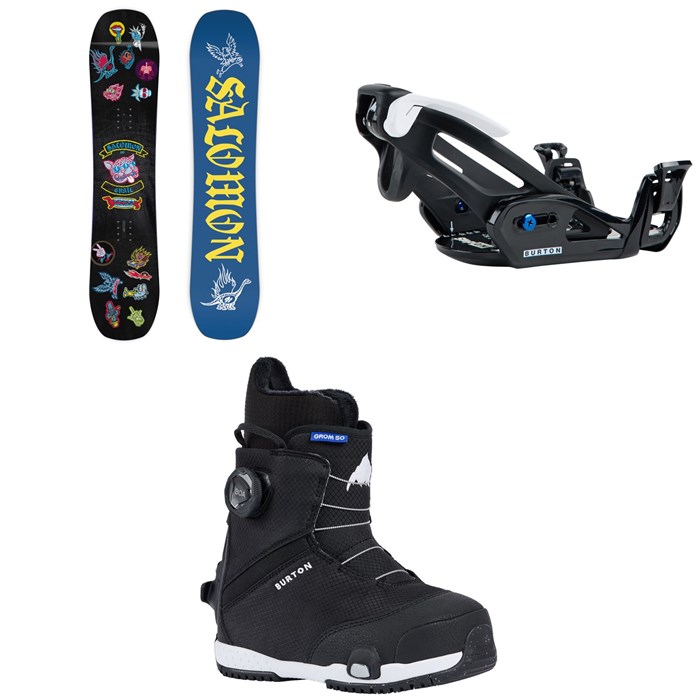 Salomon - Grail Snowboard + Burton Step On Grom Snowboard Bindings + Step On Grom Snowboard Boots - Kids'