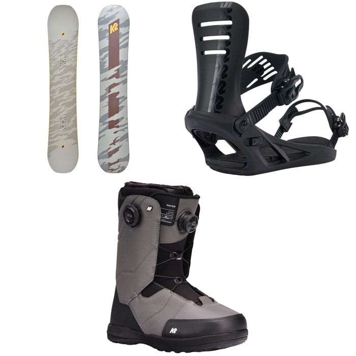 K2 - Gateway Pop Snowboard + Formula Snowboard Bindings + Maysis Snowboard Boots 2025