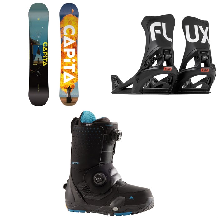 CAPiTA - Defenders Of Awesome Snowboard + Flux DS Step On Snowboard Bindings + Burton Photon Step On Snowboard Boots 2025