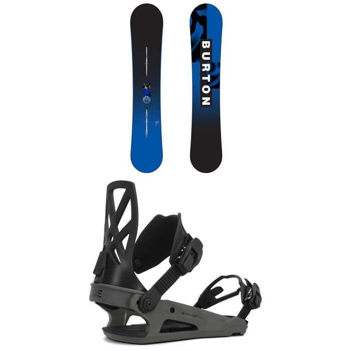 Burton - Ripcord Snowboard + Ride C-4 Snowboard Bindings 2025