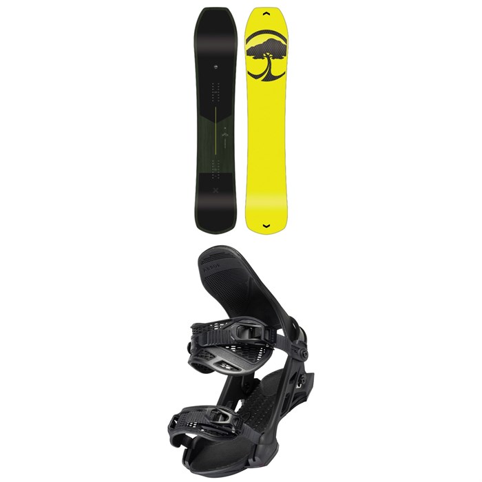 Arbor - Carbon Coda Snowboard + Hemlock Snowboard Bindings