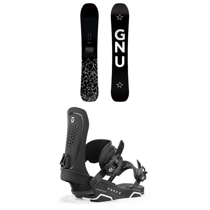 GNU - Banked Country C3 Snowboard + Union Force Snowboard Bindings 2025