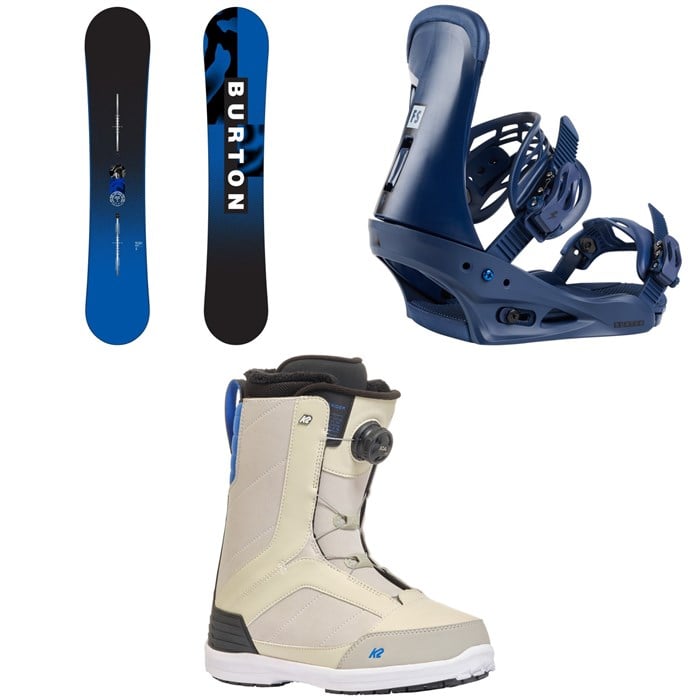 Burton - Burton Ripcord Snowboard + Freestyle Snowboard Bindings + K2 Raider Snowboard Boots 2025
