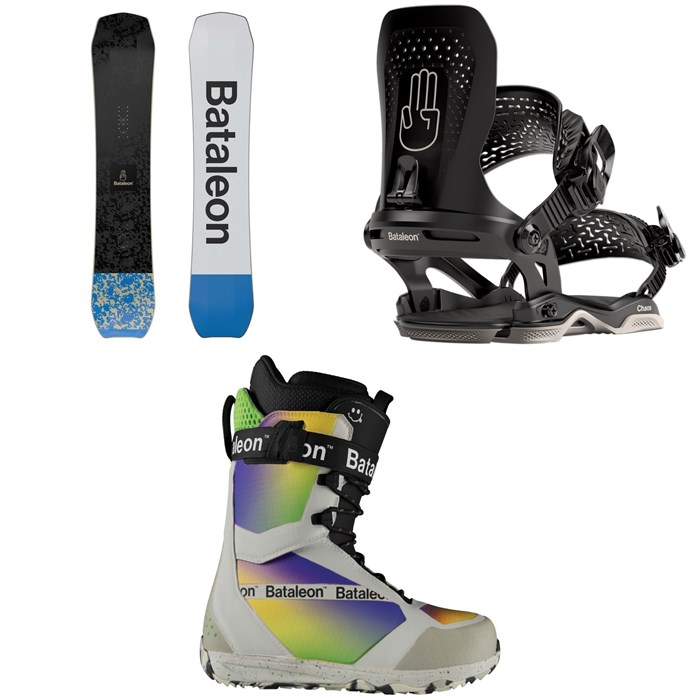 Bataleon - Whatever Snowboard + Chaos Asymwrap Snowboard Bindings + Salsa Lace Snowboard Boots