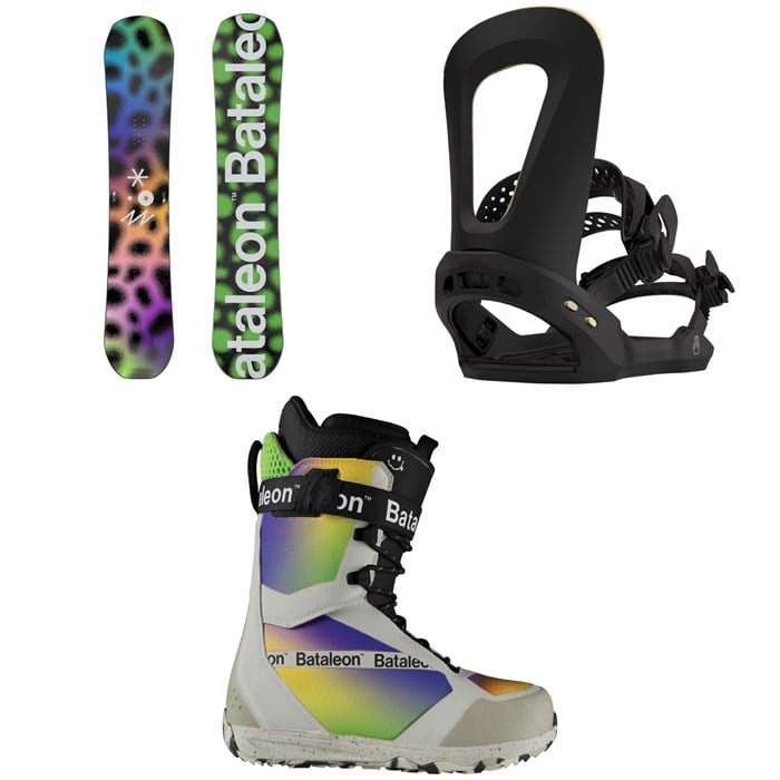 Bataleon - Fun.Kink Snowboard + Blow Snowboard Bindings + Salsa Lace Snowboard Boots