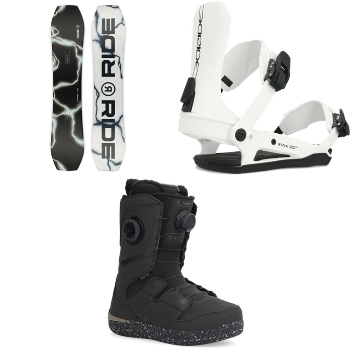 Ride - Twinpig Snowboard + CL-6 Snowboard Bindings + Karmyn Zonal Snowboard Boots - Women's 2025