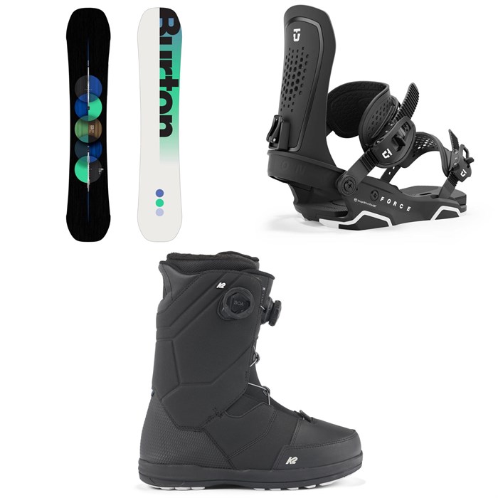 Burton - Custom Snowboard + Union Force Snowboard Bindings + K2 Maysis Snowboard Boots 2025