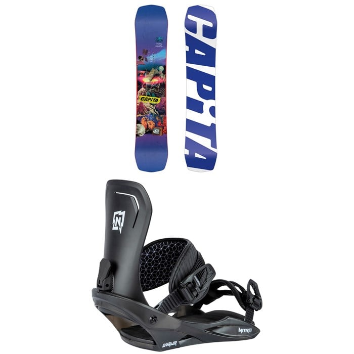 CAPiTA - Children Of The Gnar Snowboard + Nitro Charger Snowboard Bindings - Kids' 2025