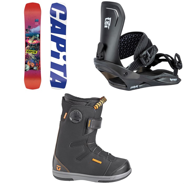 CAPiTA - Children Of The Gnar Snowboard + Nitro Charger Snowboard Bindings + Union Cadet Snowboard Boots - Kids' 2025