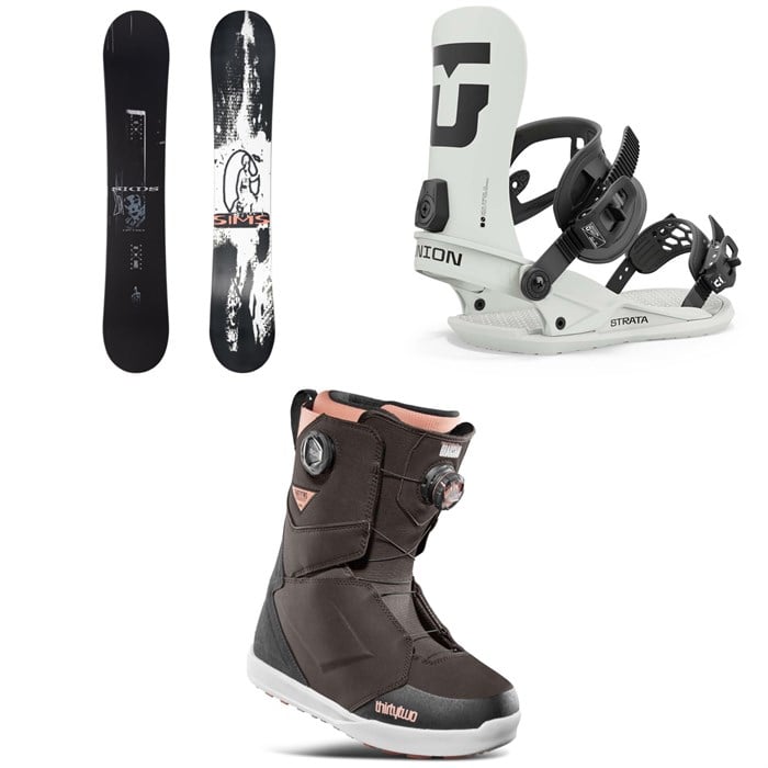 Sims - Bowl Squad Pro Snowboard + Union Strata Snowboard Bindings + thirtytwo Lashed Double Boa Snowboard Boots 2025