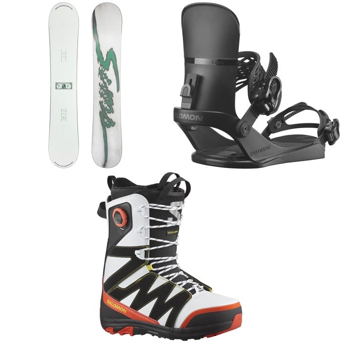 Sims - Bowl Squad Snowboard + Salomon EDB Snowboard Bindings + X Approach Lace SJ Boa Snowboard Boots 2025