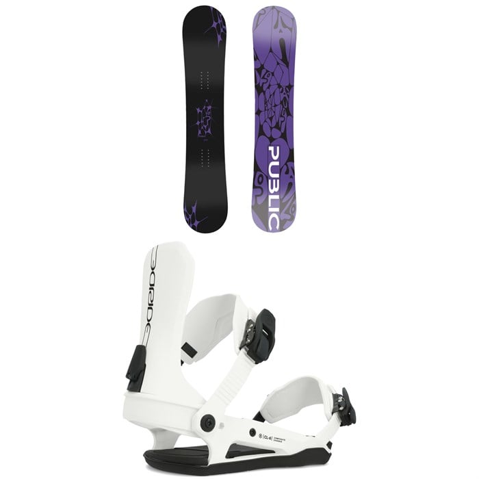 Public Snowboards - General Snowboard + Ride CL-6 Snowboard Bindings - Women's 2025