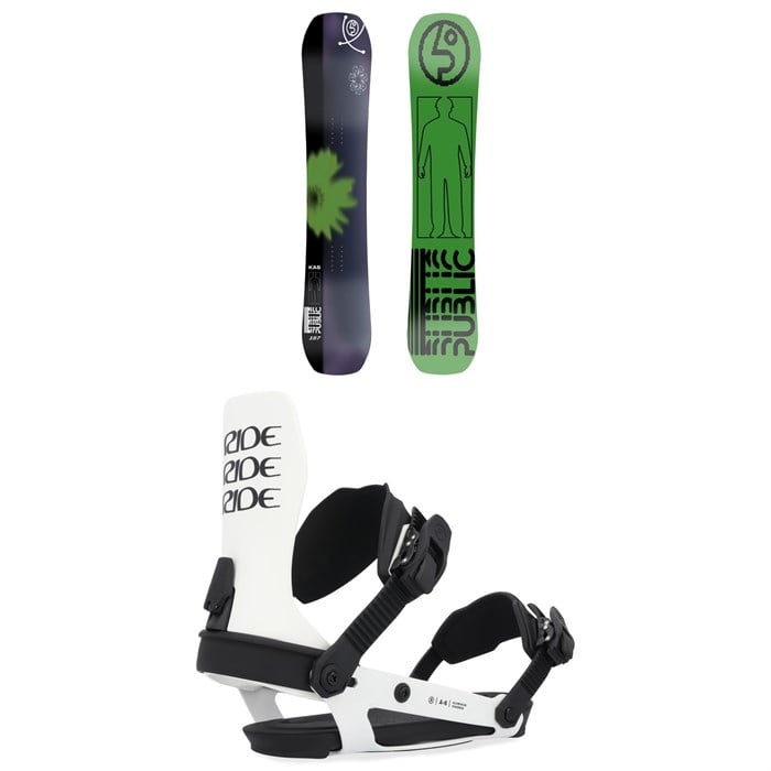 Public Snowboards - Public Snowboards Statement Snowboard + Ride A-6 Snowboard Bindings 2025