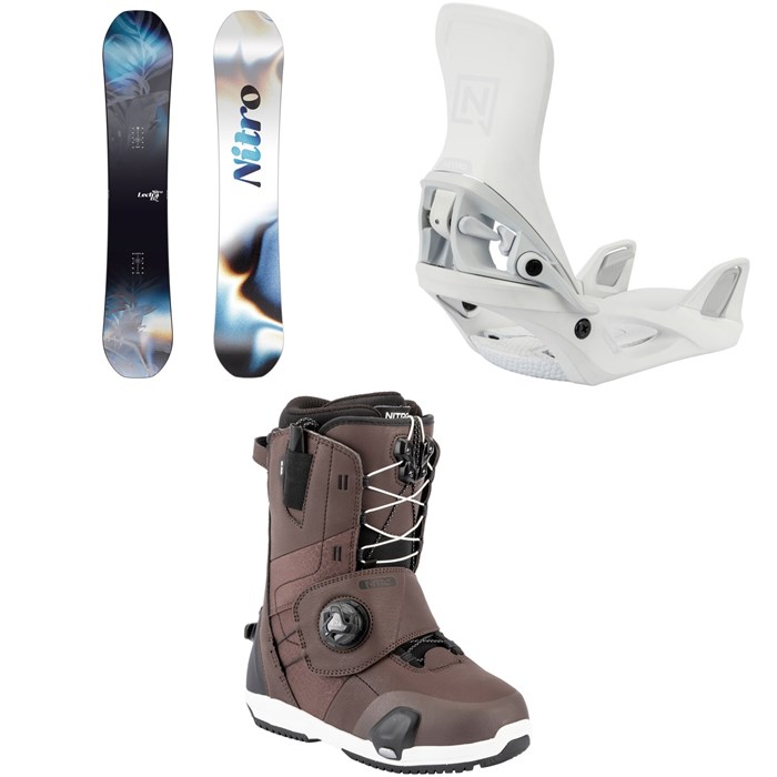 Nitro - Nitro Lectra Leaf Cam-Out Snowboard + Step On Snowboard Bindings + Monarch Step On TLS Snowboard Boots - Women's 2026