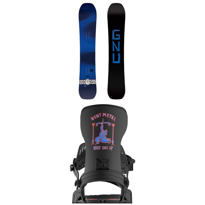 GNU - GNU Banked Country C3 Snowboard + Bent Metal Axtion Snowboard Bindings 2026