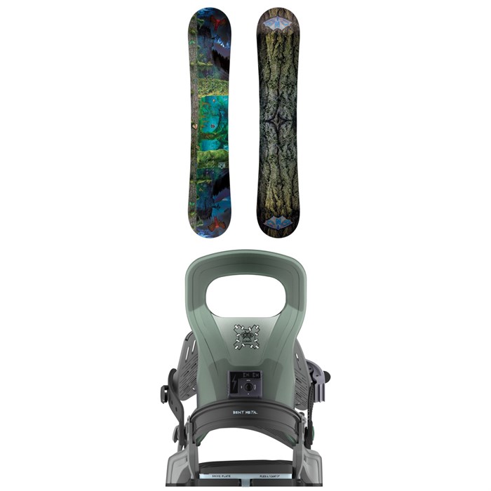 GNU - Finest Asym C2X Snowboard + Bent Metal Logic Snowboard Bindings 2026