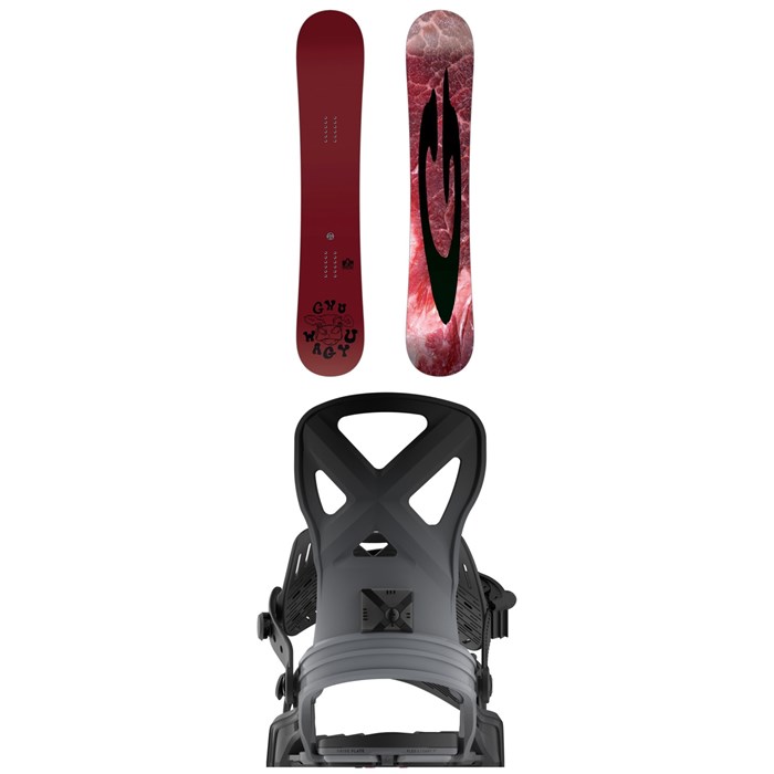GNU - Wagyu C3 Snowboard + Bent Metal Anvil Snowboard Bindings 2026