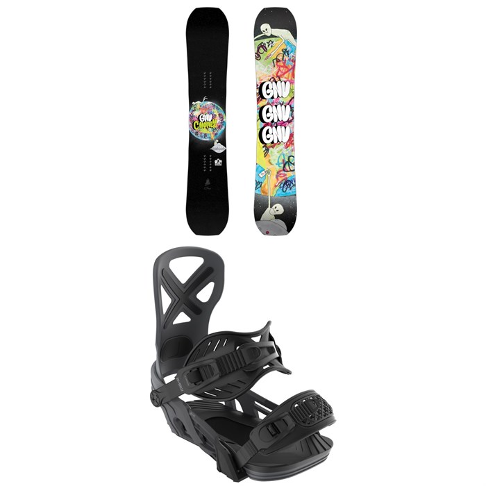 GNU - GNU C-Money C3 Snowboard + Bent Metal Anvil Snowboard Bindings 2026