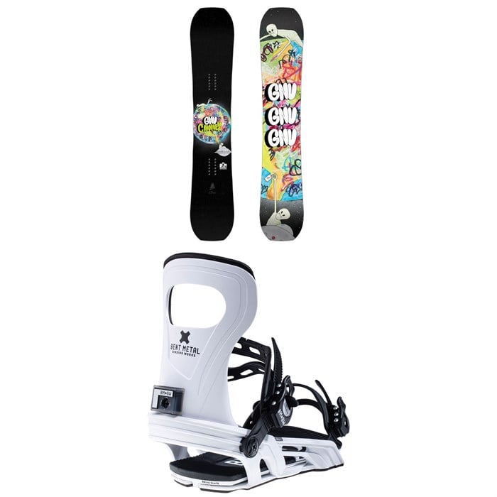 GNU - C-Money C3 Snowboard + Bent Metal Bolt Snowboard Bindings 2026