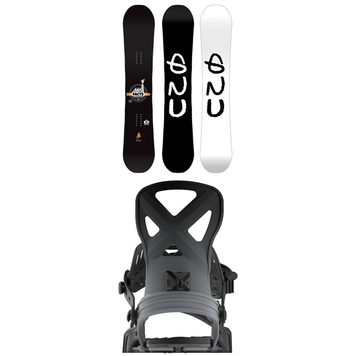 GNU - Facts BTX Snowboard + Bent Metal Anvil Snowboard Bindings 2026