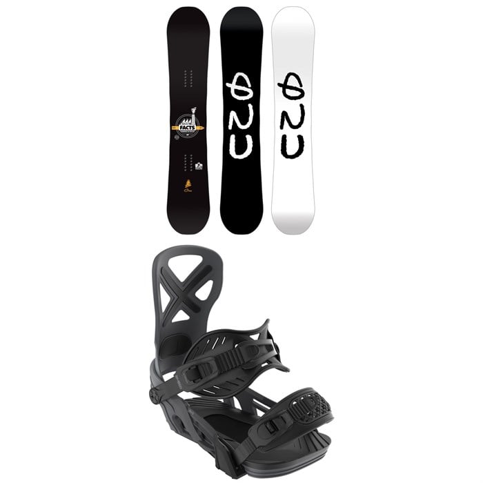 GNU - GNU Facts BTX Snowboard + Bent Metal Anvil Snowboard Bindings 2026