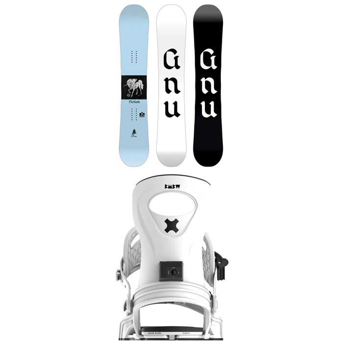 GNU - Fiction BTX Snowboard + Bent Metal Metta Snowboard Bindings - Women's 2026