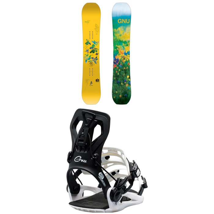 GNU - Gloss-C C3 Snowboard + B-Real Snowboard Bindings - Women's 2026