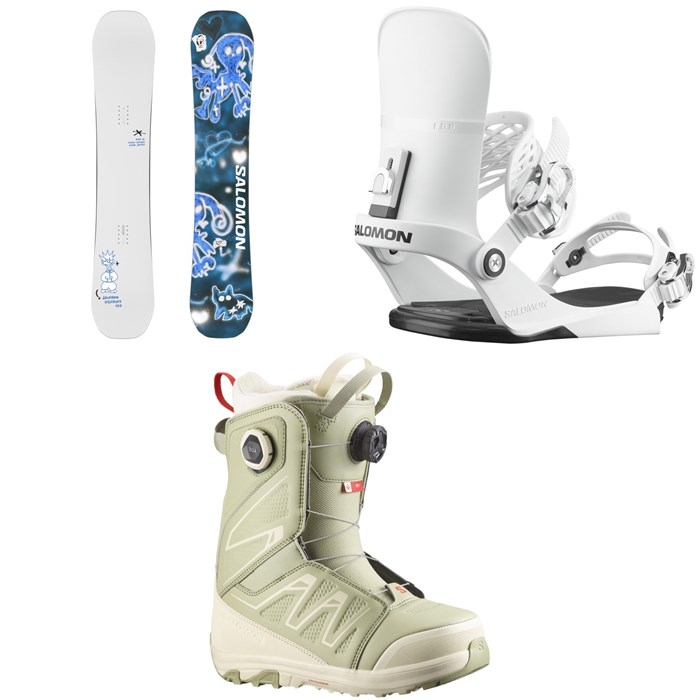 Salomon - Salomon Abstract Snowboard + EDB Snowboard Bindings + Ivy BOA SJ Snowboard Boots - Women's 2026