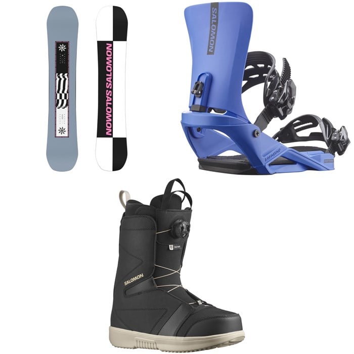Salomon - Salomon Kickback Snowboard + Rhythm Snowboard Bindings + Faction Boa Snowboard Boots 2026